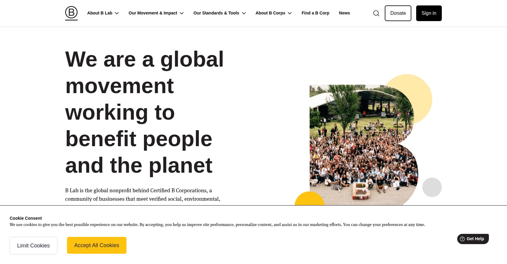 B Corp Certification as a Marketing Signal Screenshot