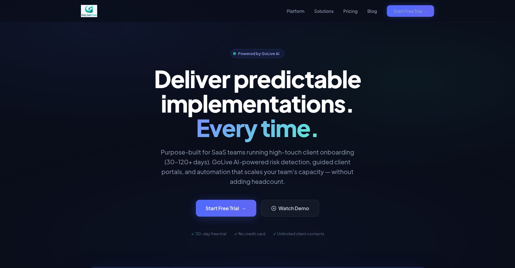 GoLiveFlow Screenshot