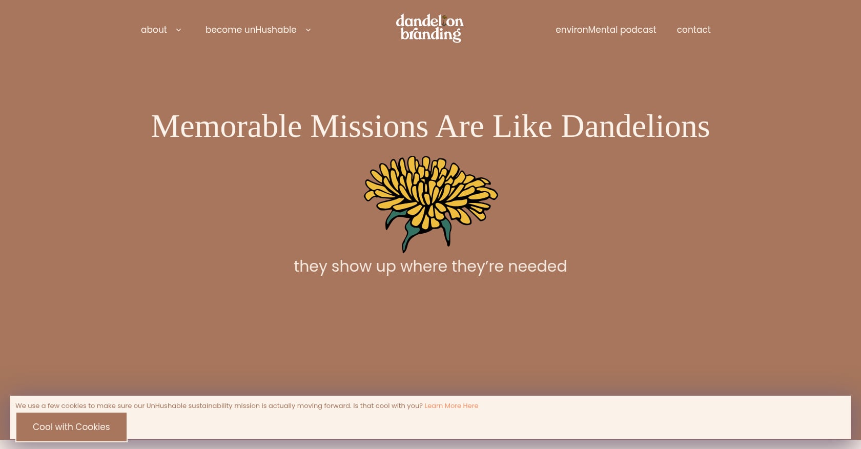 Dandelion Branding Screenshot