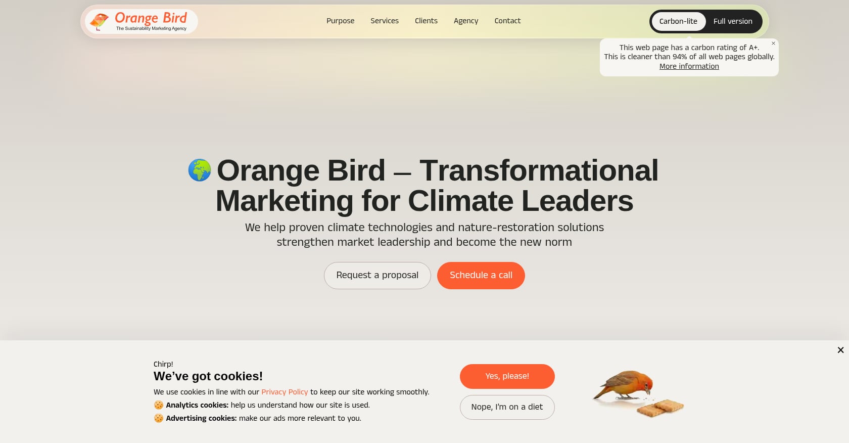 Orange Bird Screenshot