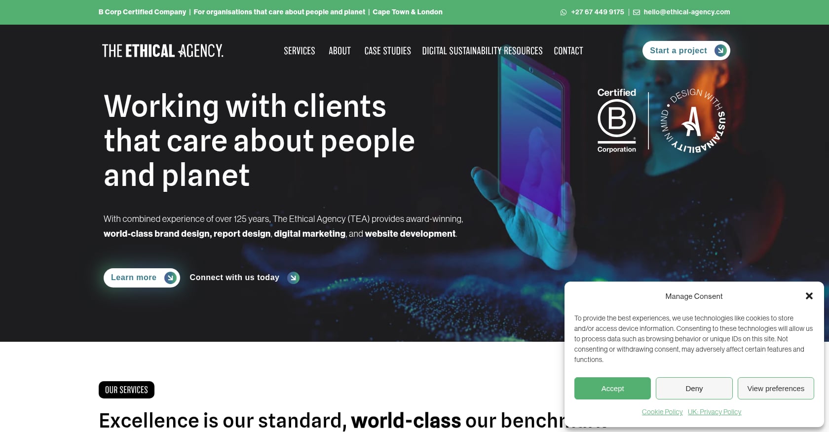 Ethical Agency Screenshot