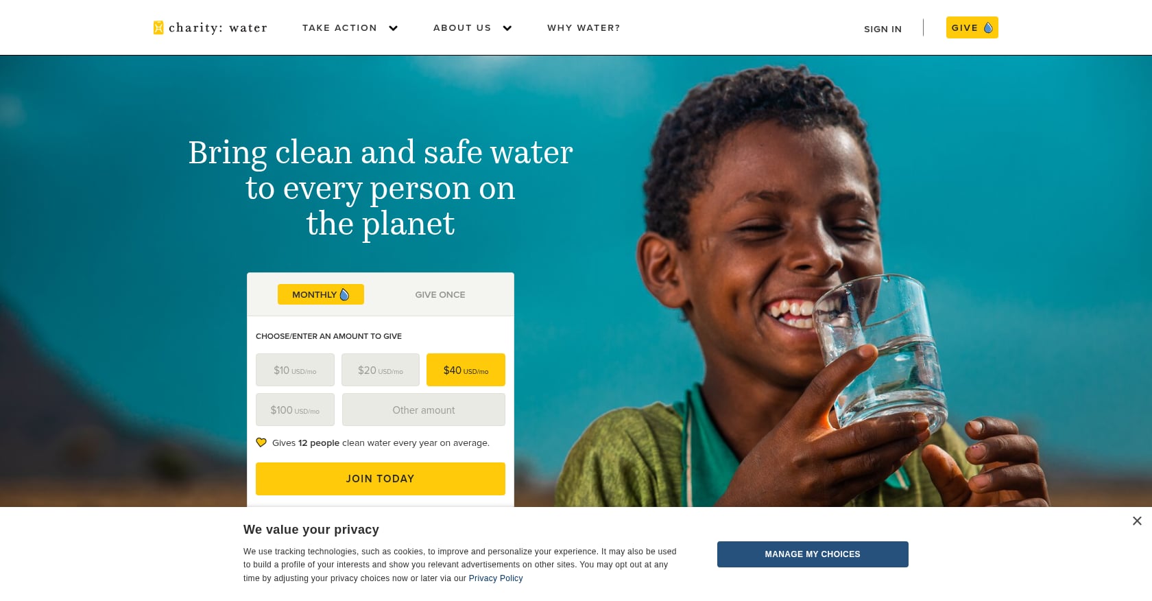 Charity: Water Screenshot