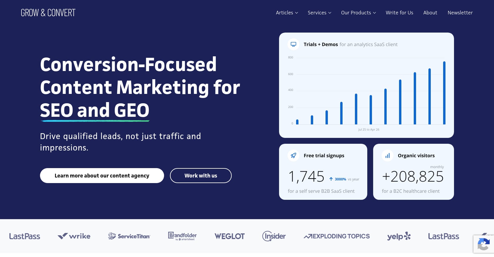Grow & Convert Screenshot