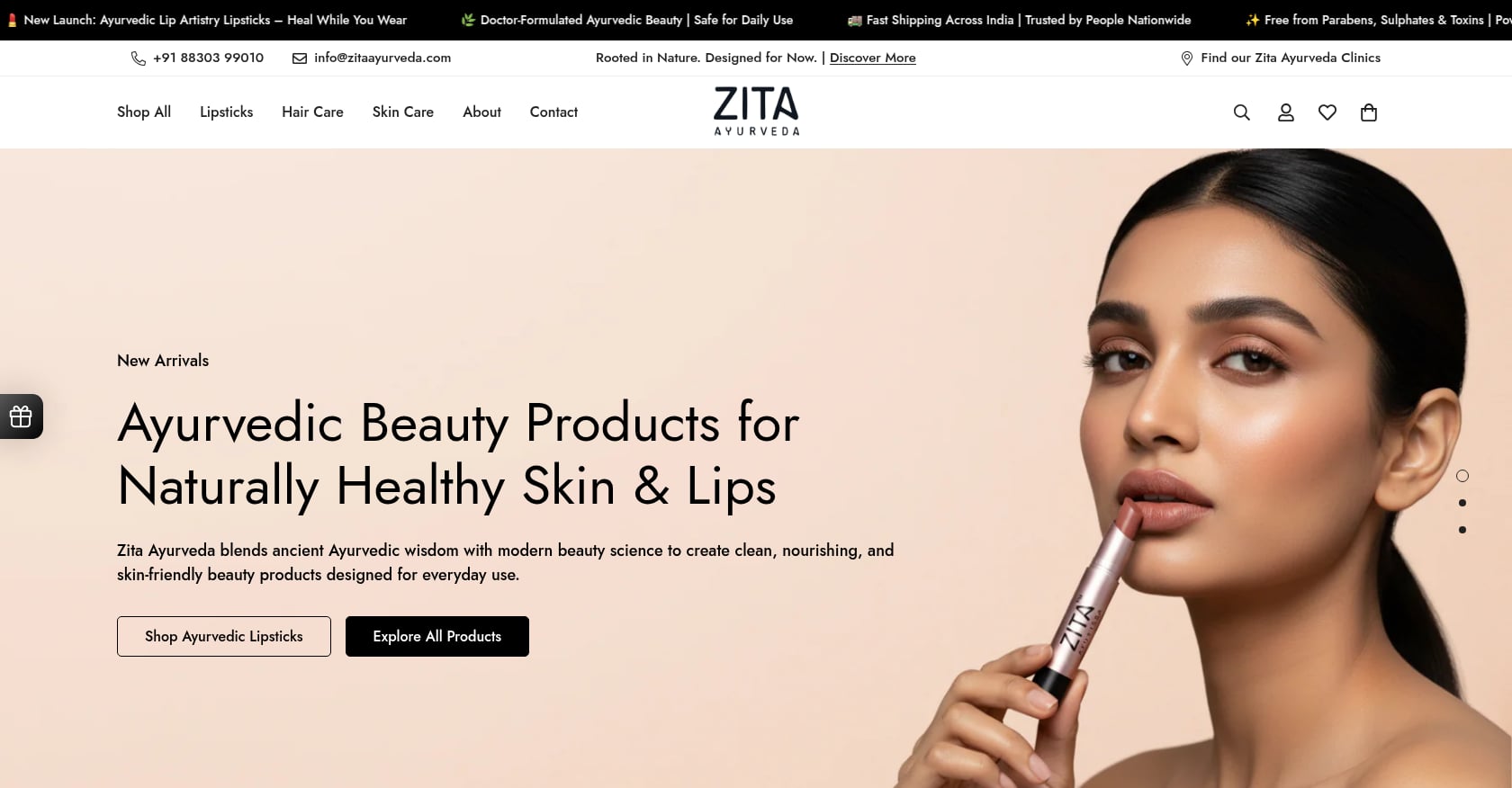 Zita Ayurveda Lip Artistry Creme Lipstick Screenshot