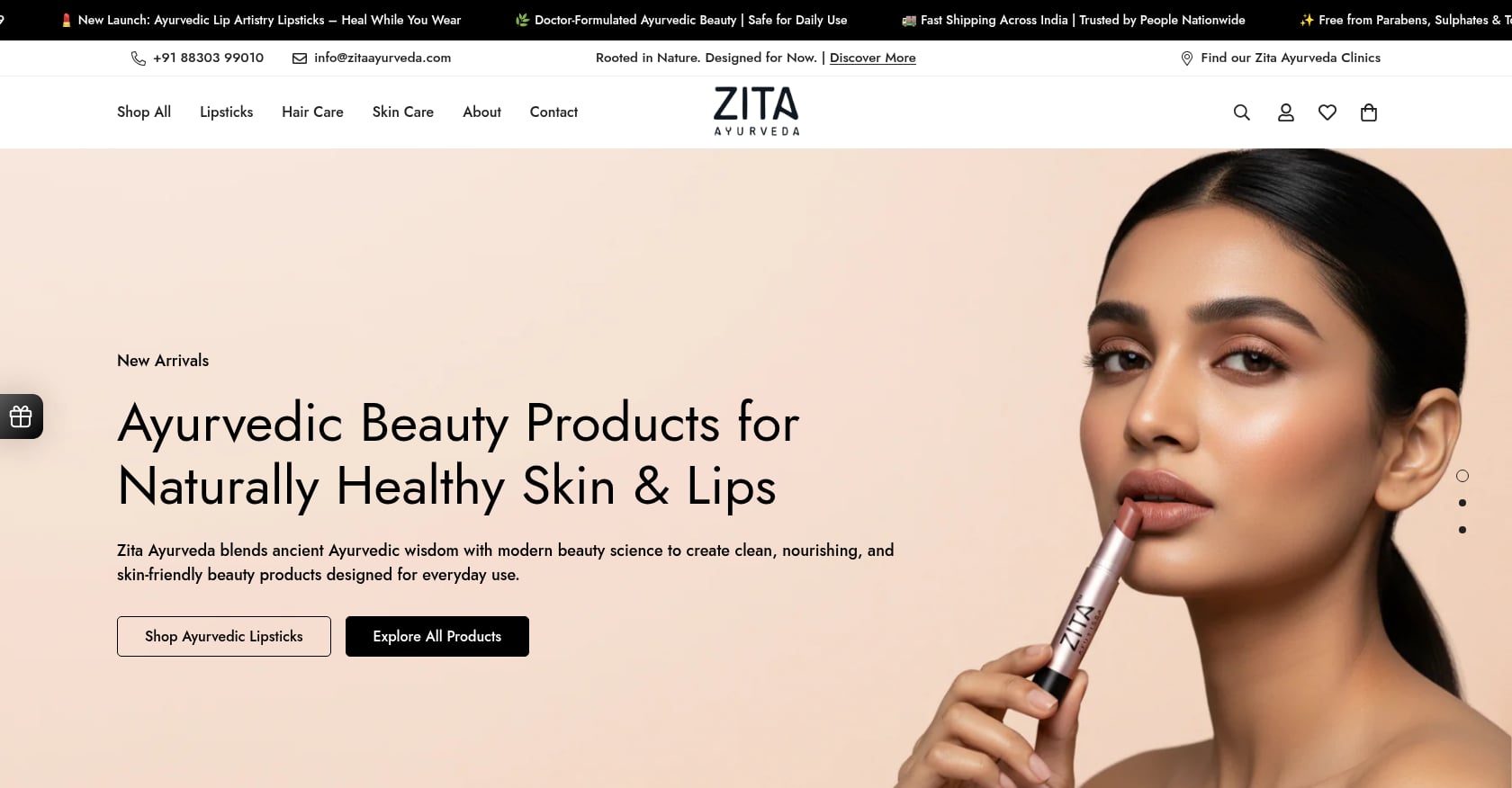 Zita Ayurveda Lip Artistry Creme Lipstick Screenshot