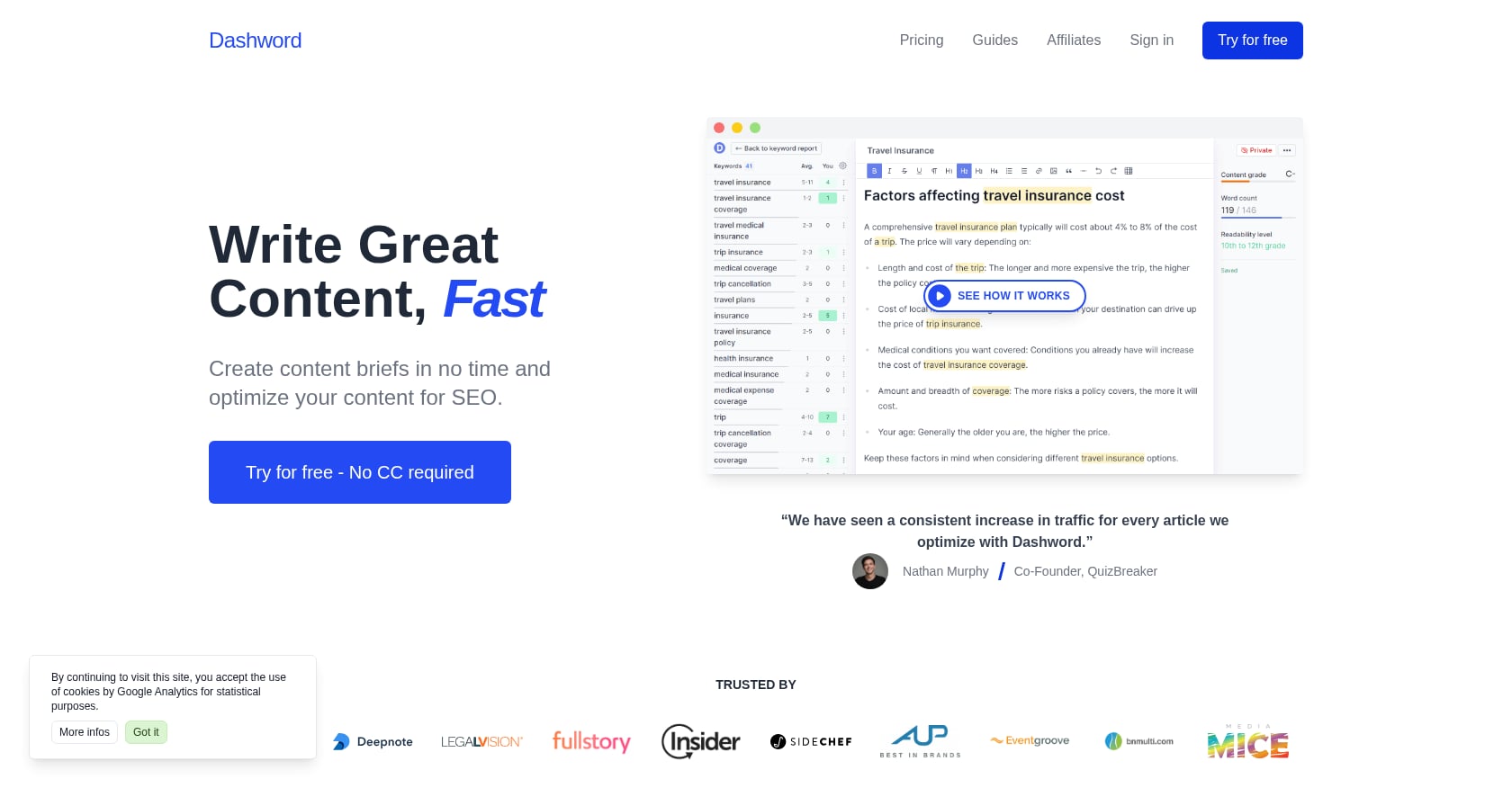 Dashword Screenshot