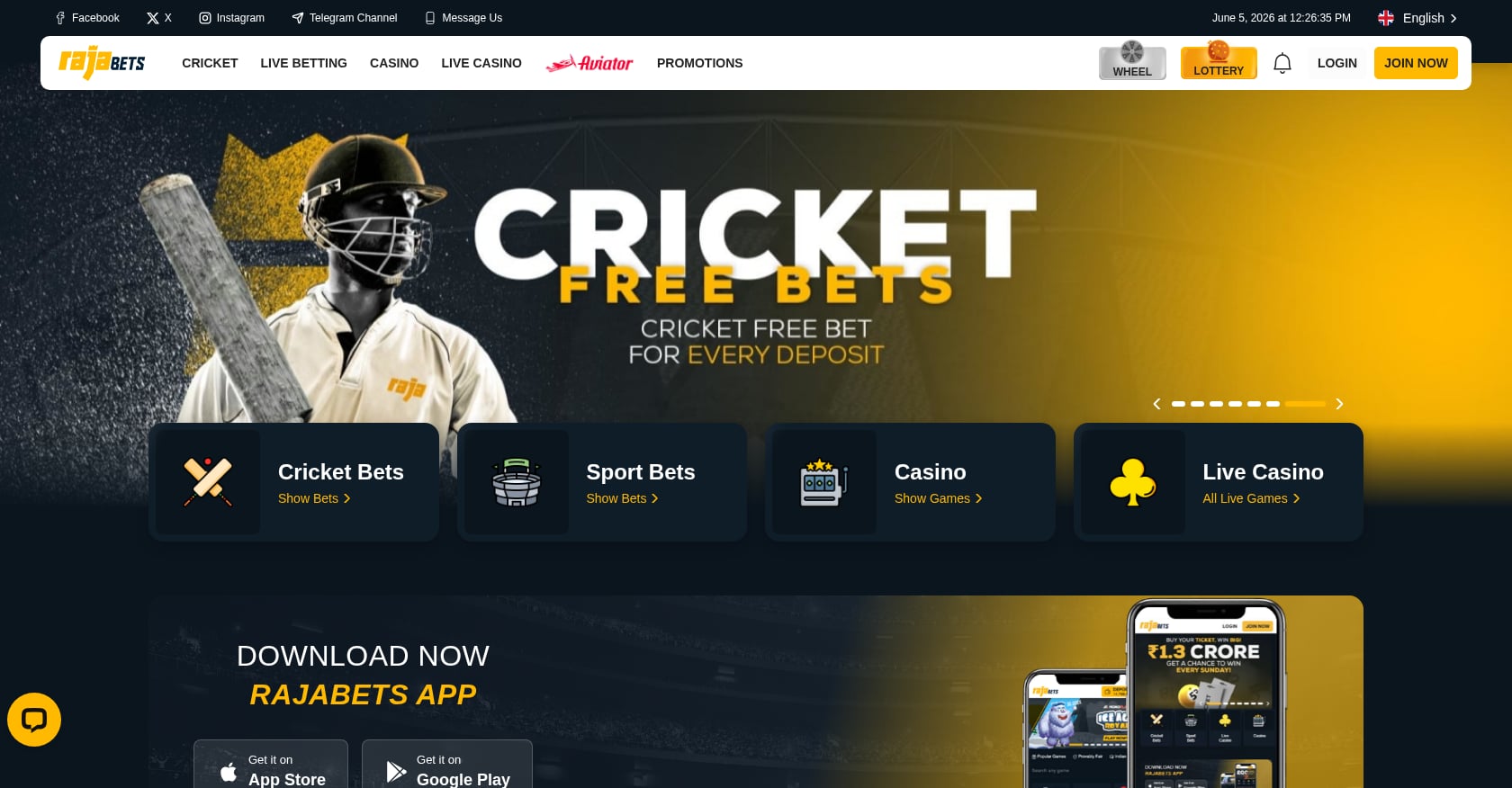 Rajabets Screenshot
