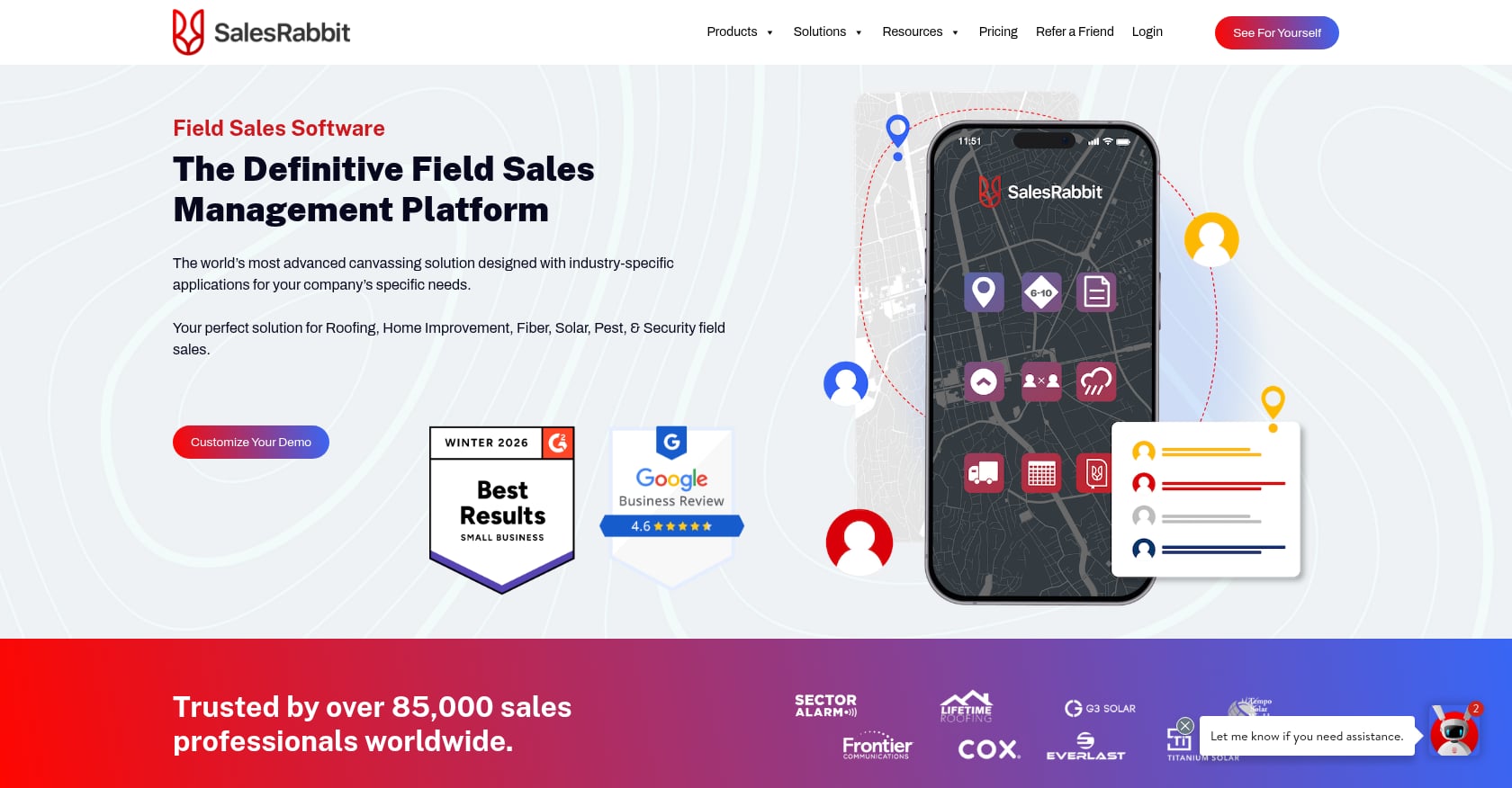 SalesRabbit Screenshot