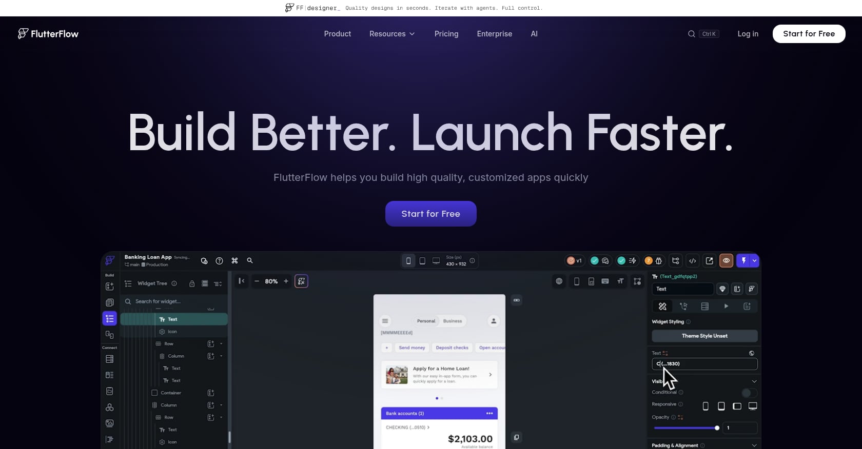 FlutterFlow Screenshot