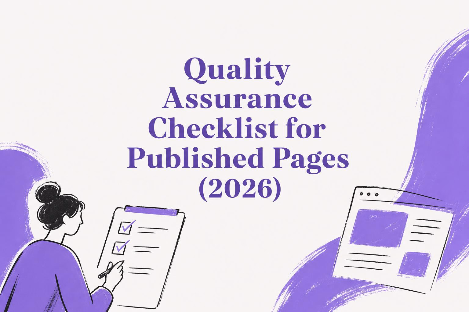 quality assurance checklist for published pages
