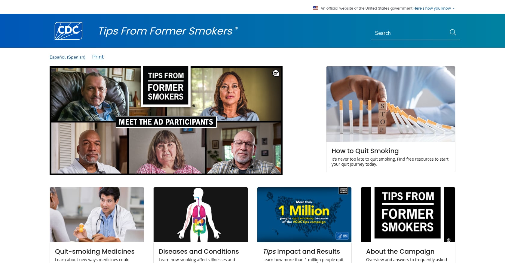 CDC, "Tips From Former Smokers" (2012–Present) Screenshot