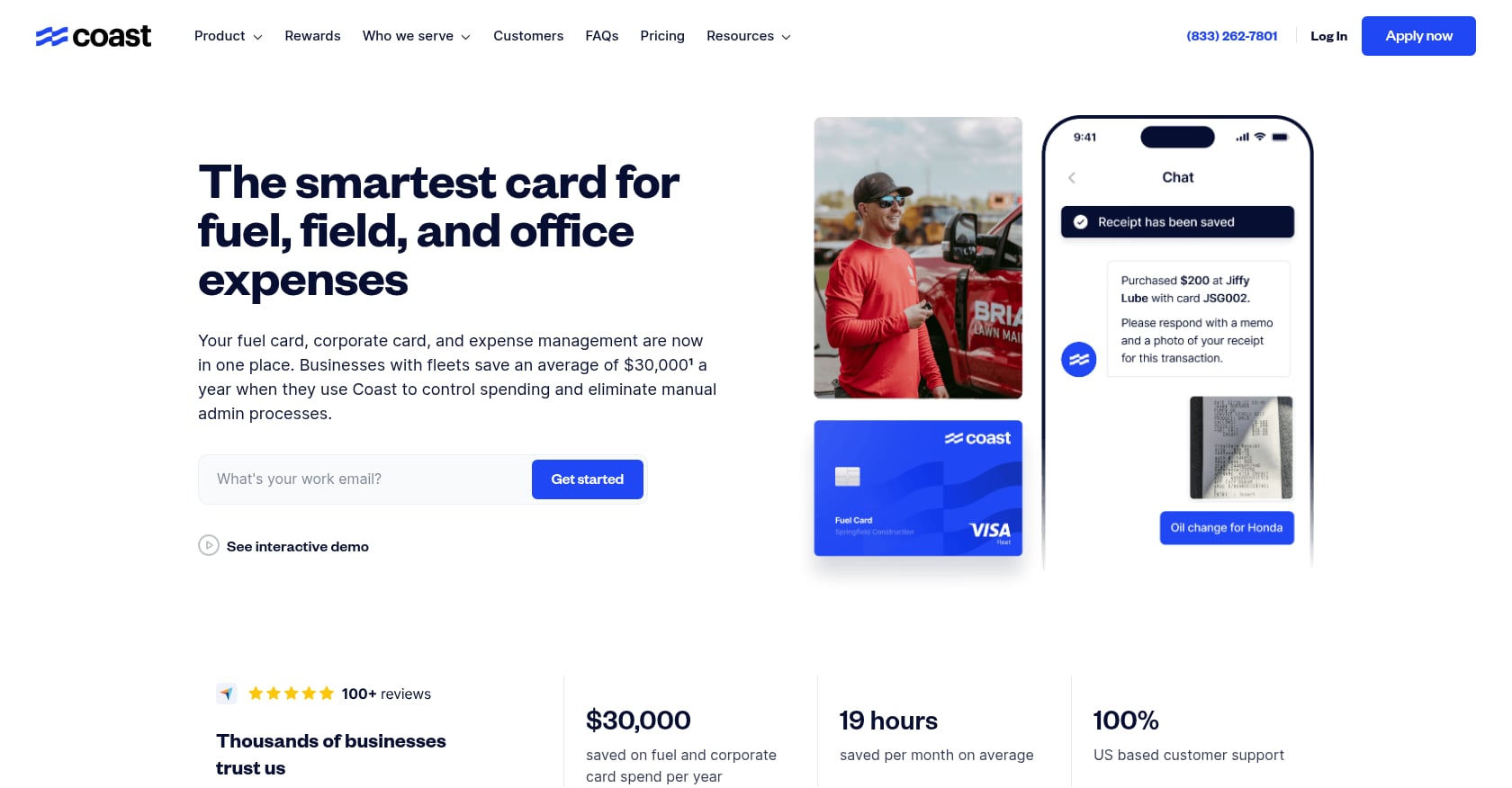 Coast Fleet Card (Visa) Screenshot