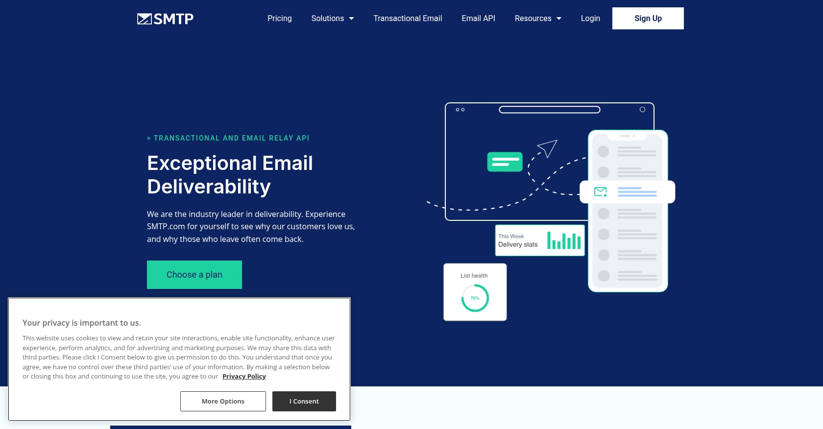 SMTP.com Screenshot