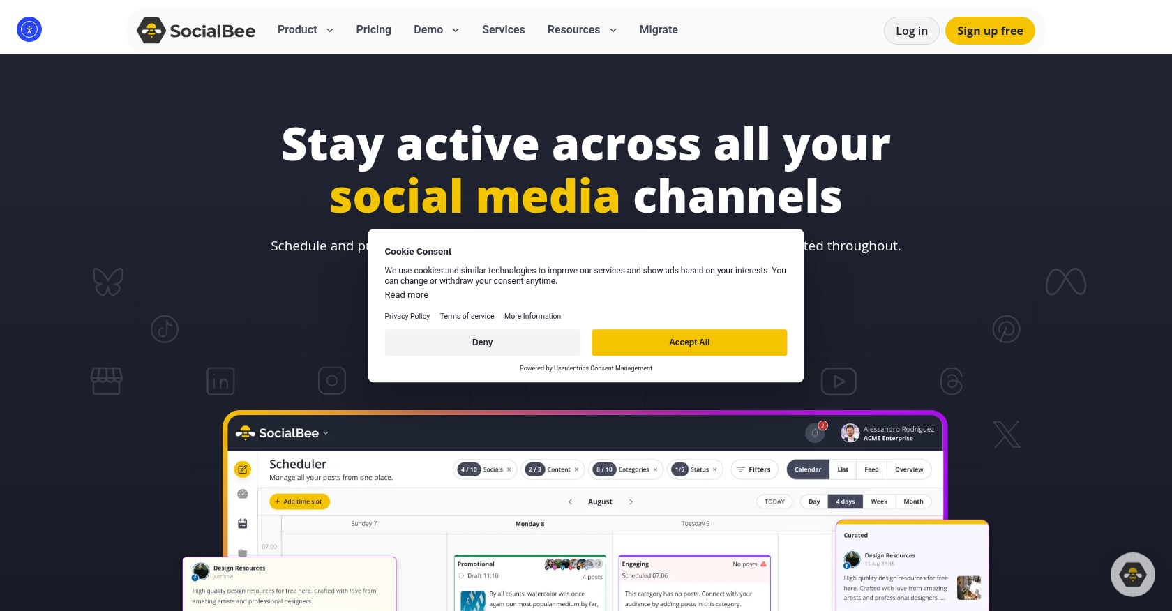 SocialBee Screenshot