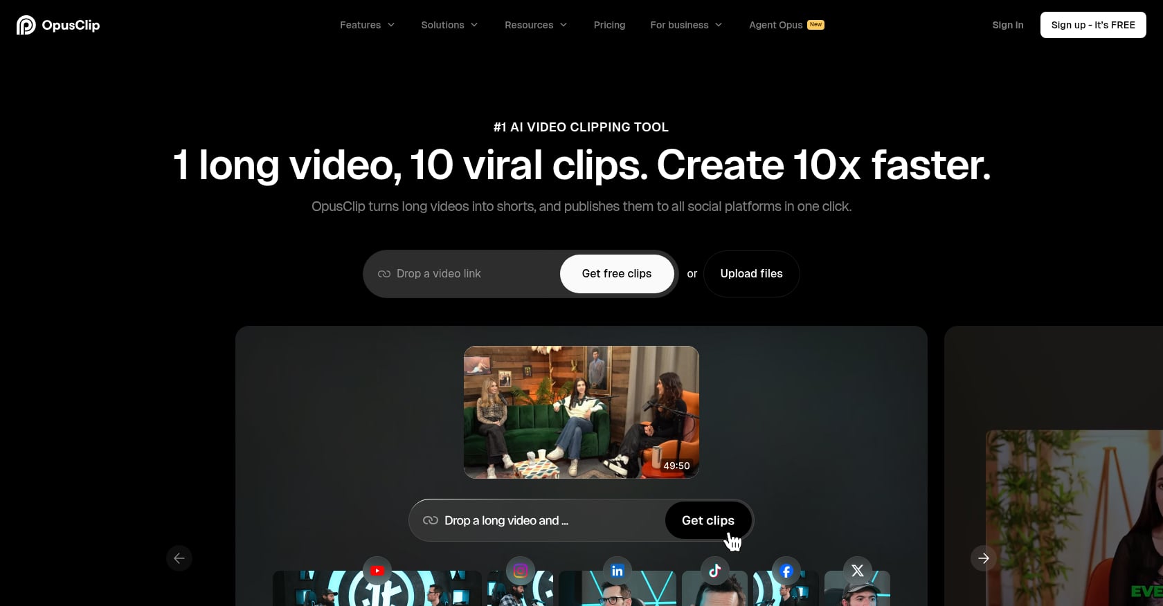 OpusClip Screenshot