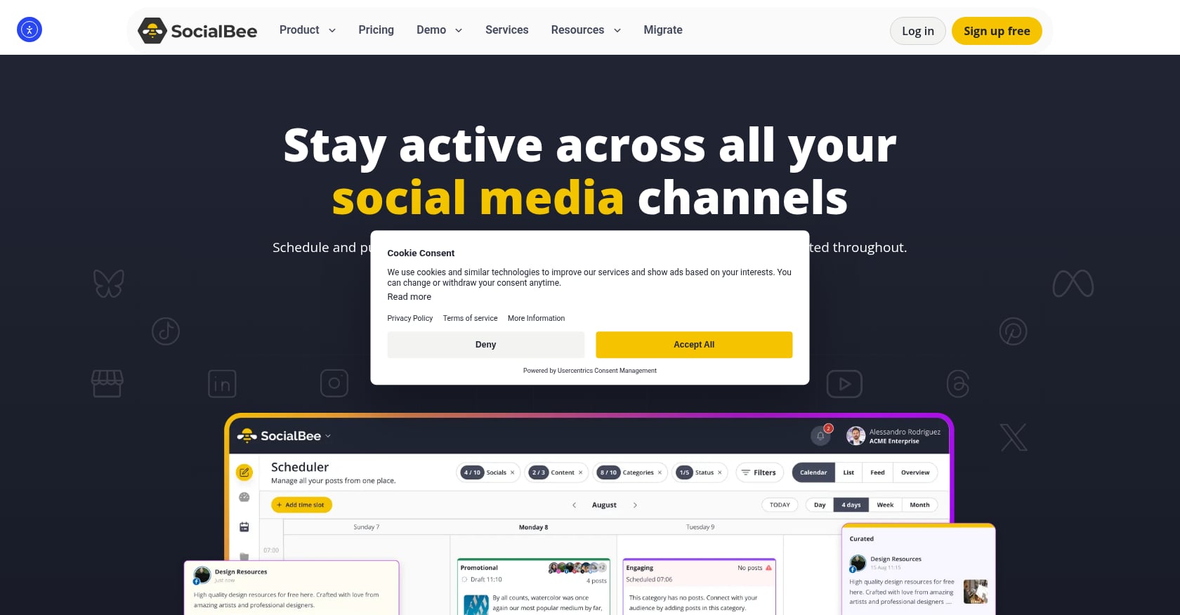SocialBee Screenshot