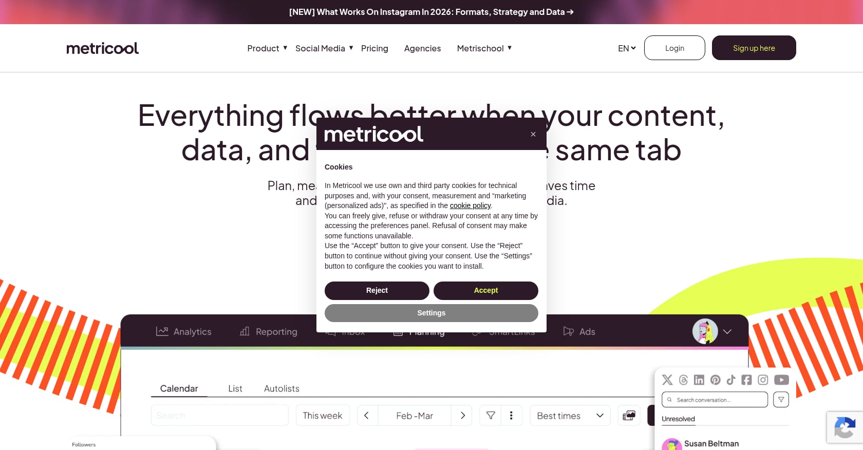 Metricool Screenshot