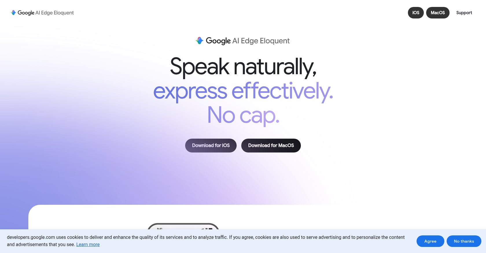 Google AI Edge Eloquent Screenshot