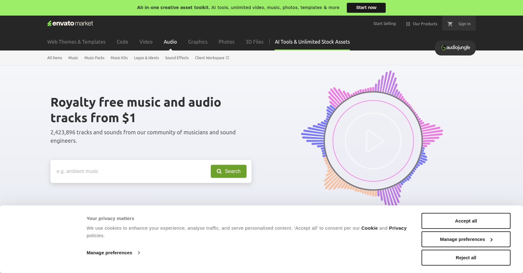 Audiojungle-Screenshot