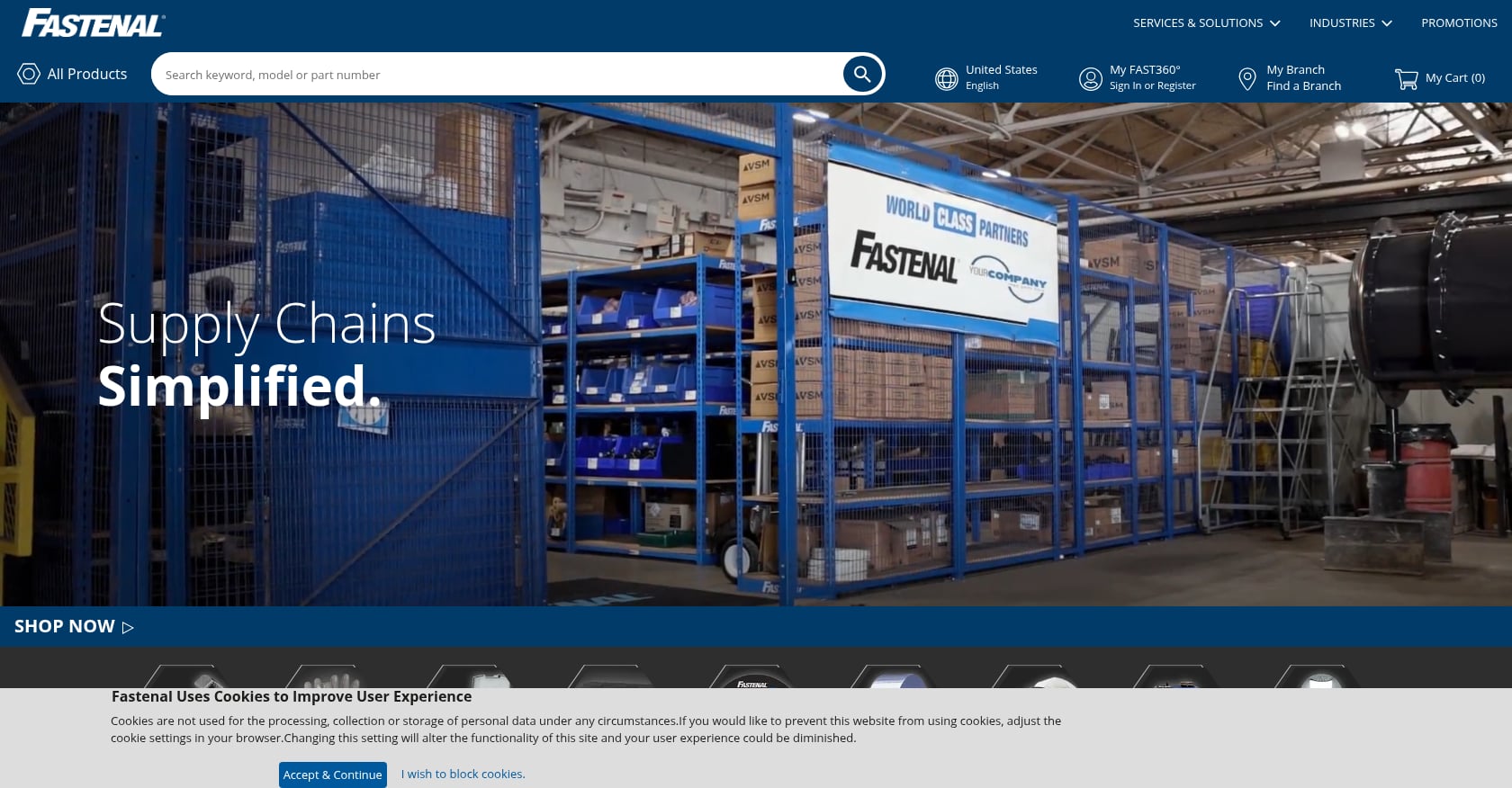 Fastenal Screenshot