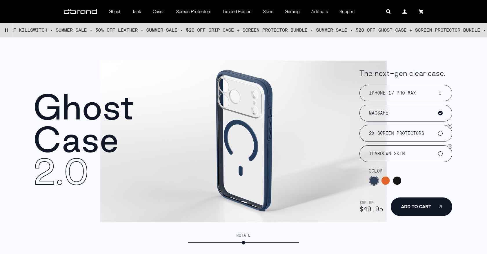 dbrand Ghost Case 2.0 Screenshot