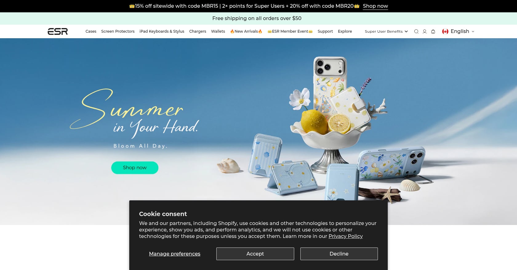 ESR Classic Hybrid / Krystec Clear Case Screenshot