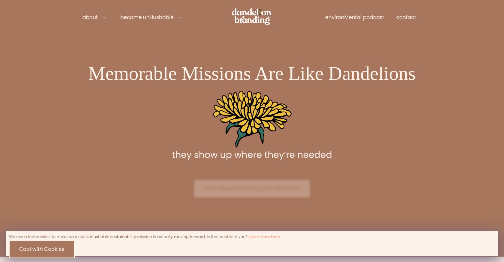Dandelion Branding Screenshot