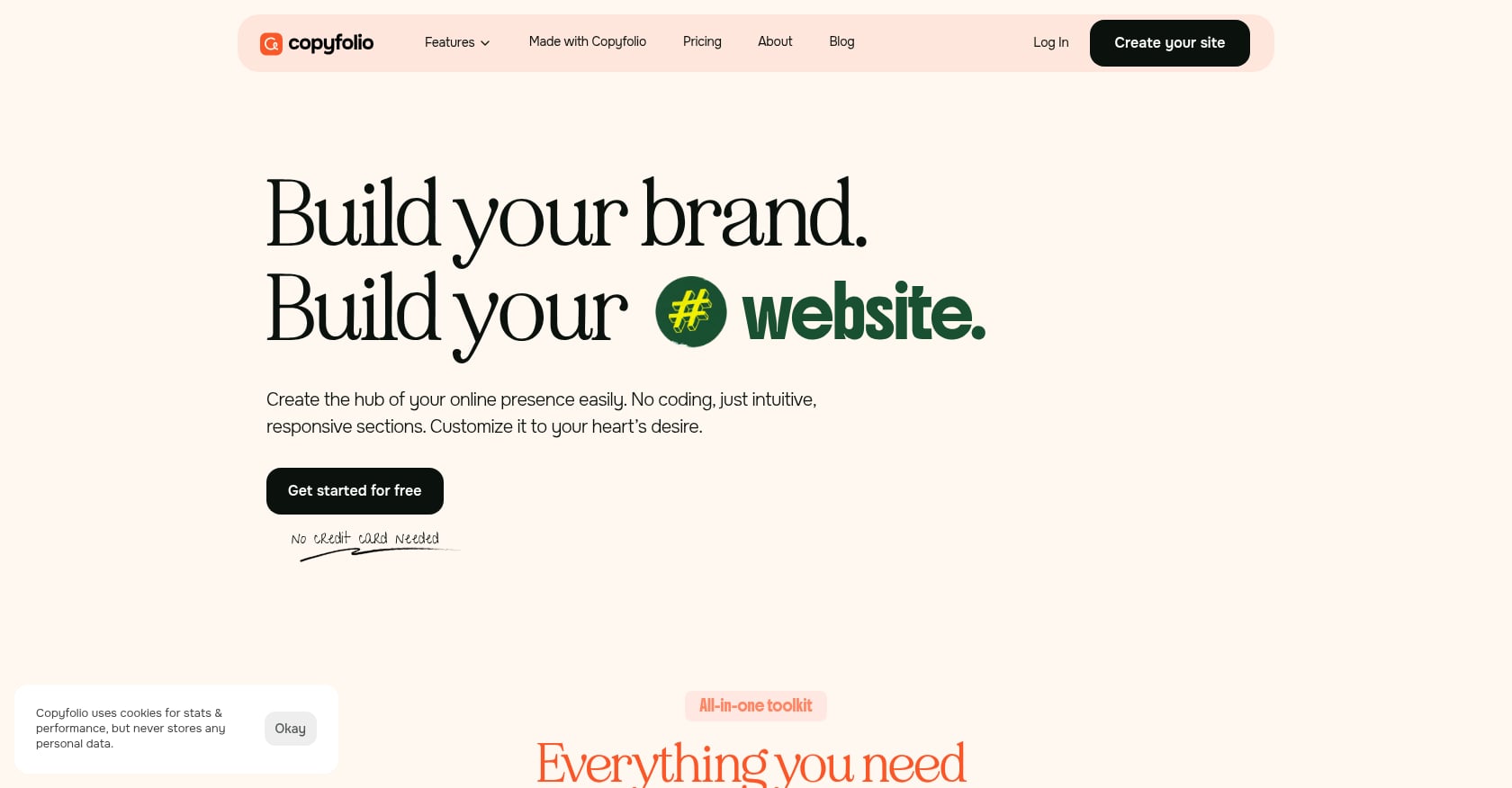 Copyfolio (Letterpress Template) Screenshot