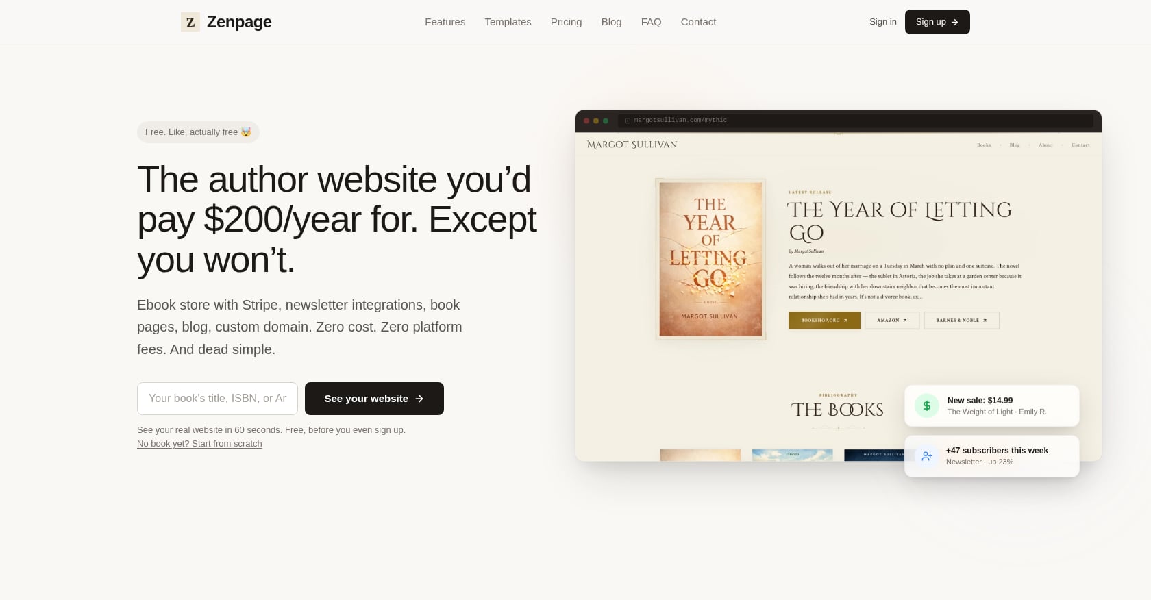 Zenpage Screenshot