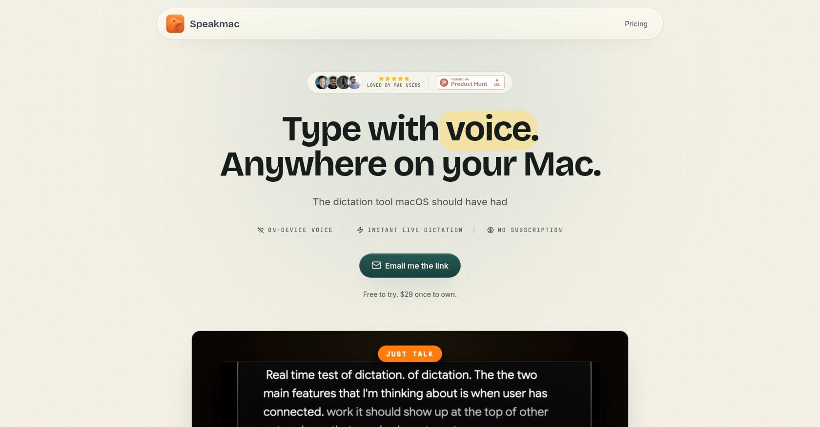 SpeakMac Screenshot