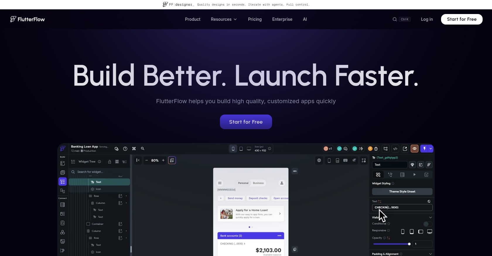FlutterFlow Screenshot