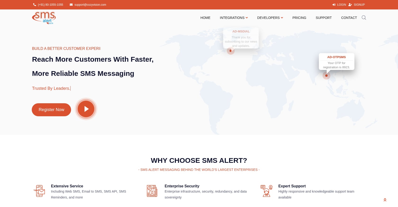 SMS Alert Screenshot