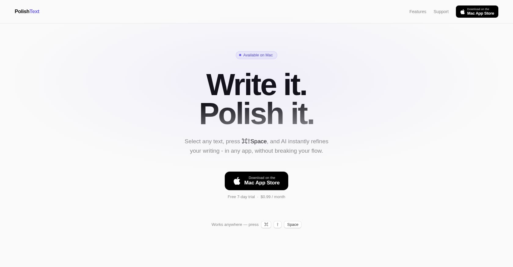 PolishText.io Screenshot