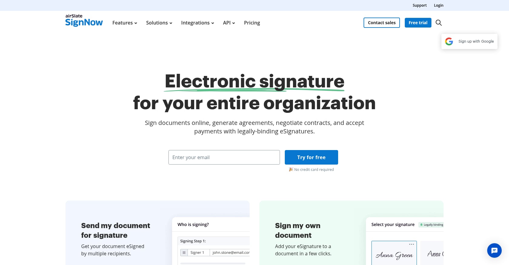 SignNow Screenshot