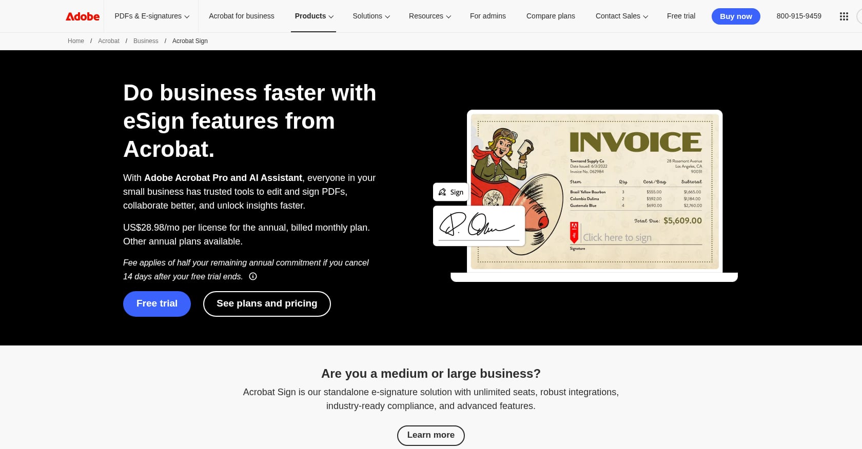Adobe Acrobat Sign Screenshot