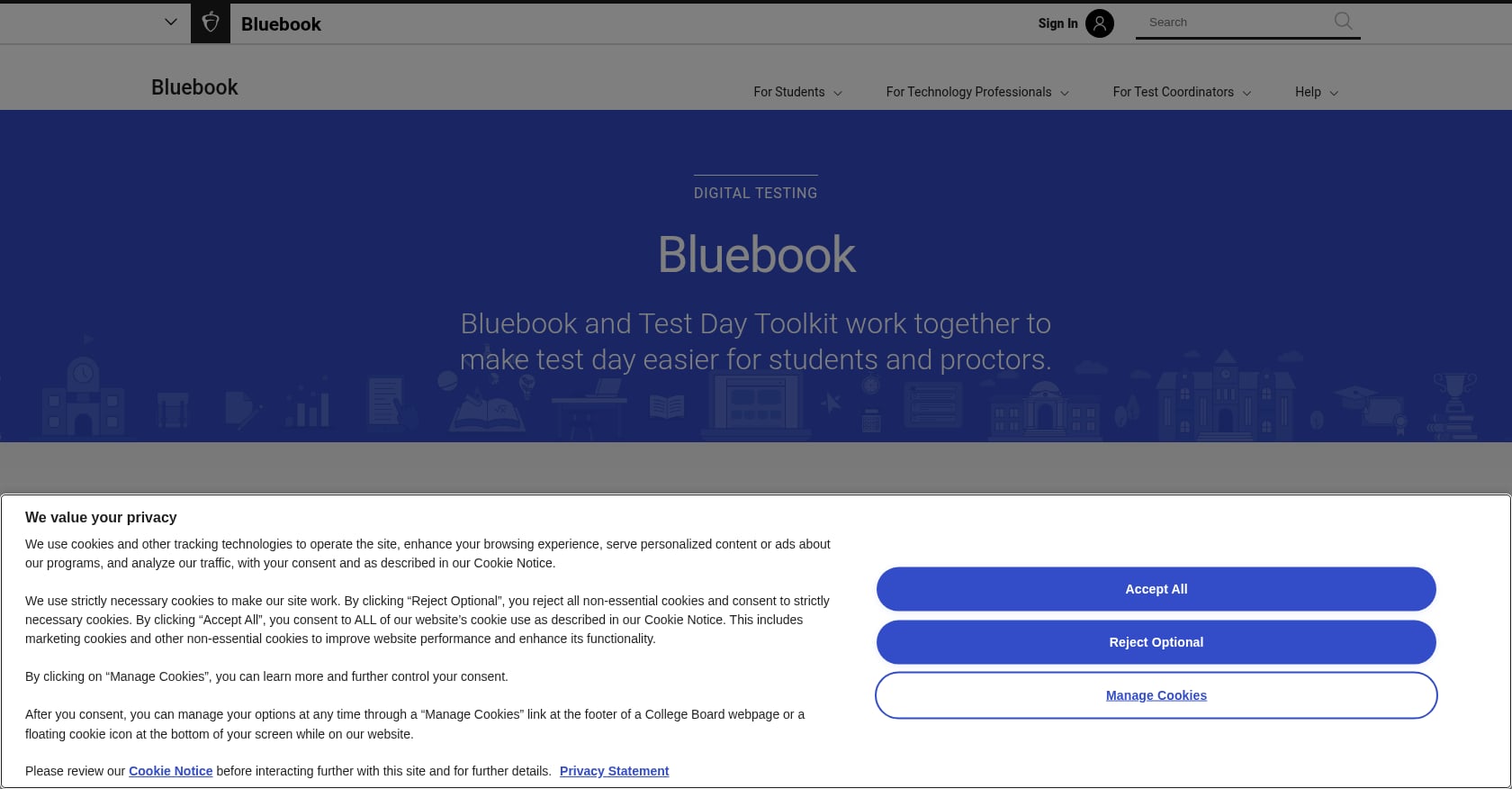 College Board Bluebook Screenshot