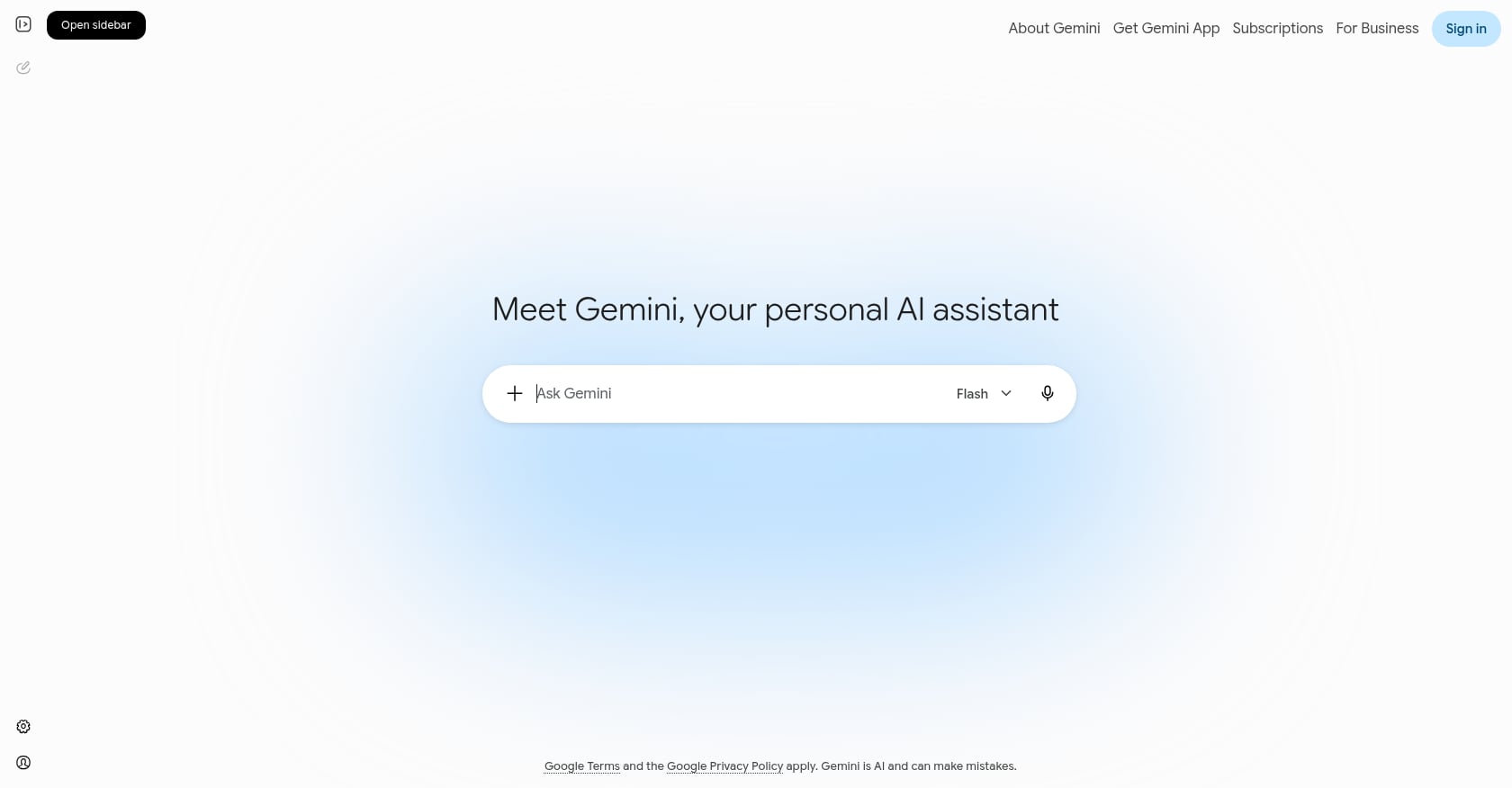 Google Gemini Screenshot