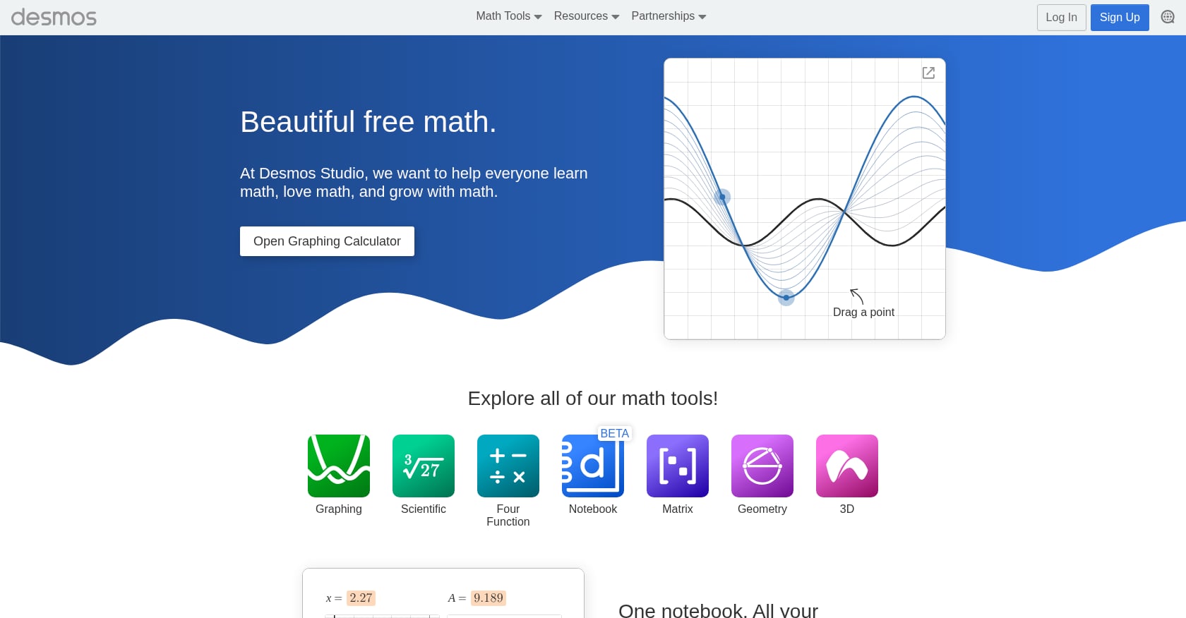 Desmos + Free YouTube Tutorials Screenshot
