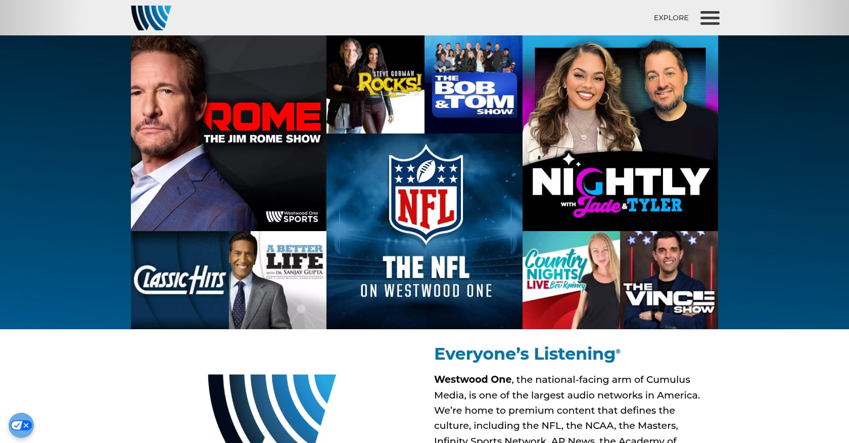 Cumulus Media / Westwood One Screenshot