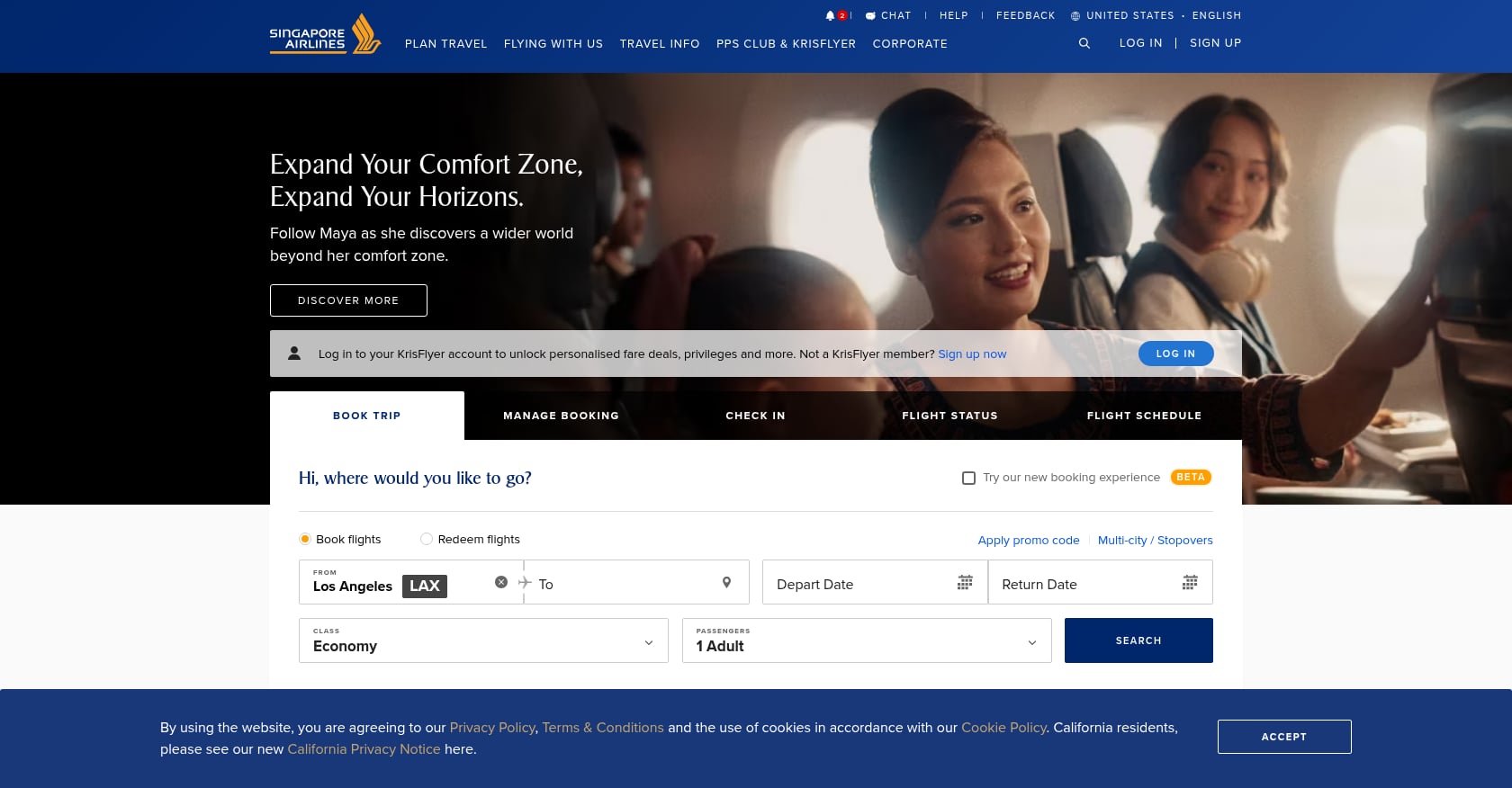 Singapore Airlines JFK to Frankfurt Screenshot