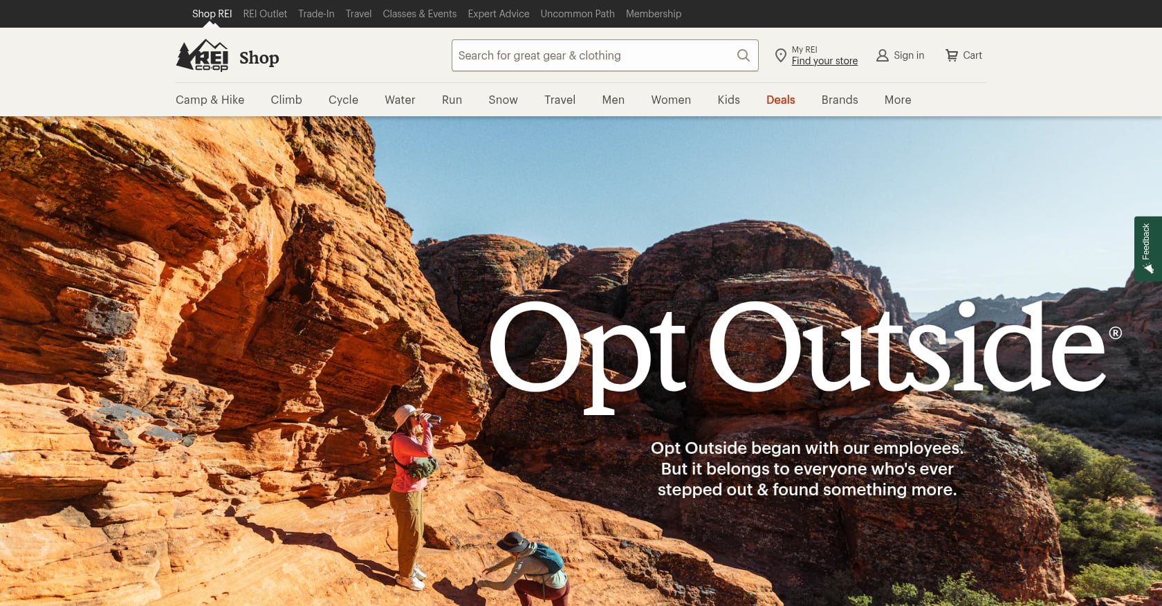 REI #OptOutside Screenshot