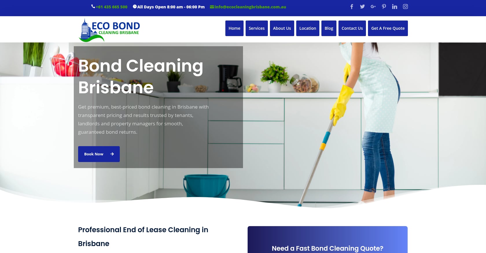 ECO Bond Cleaning Brisbane Screenshot