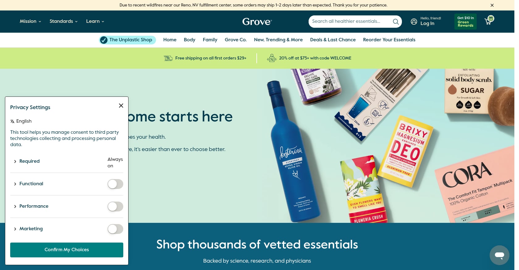 Grove Collaborative, Target In-Store Education Displays Screenshot