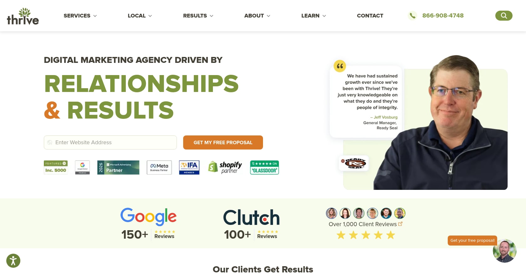 Thrive Internet Marketing Screenshot