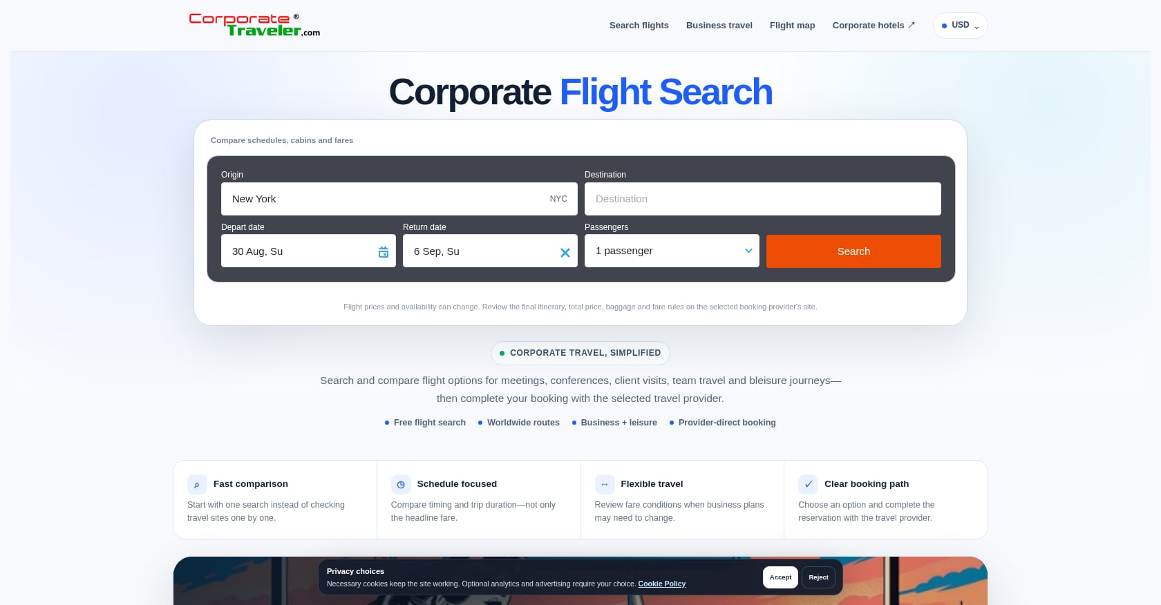 Corporate Traveler Screenshot