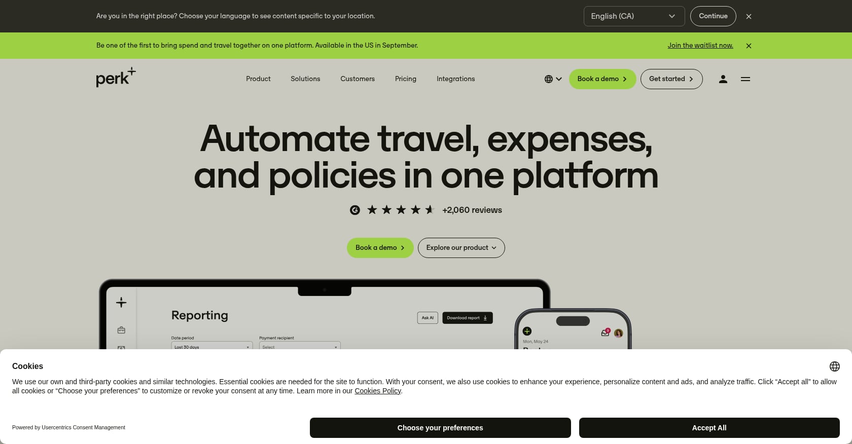TravelPerk Screenshot