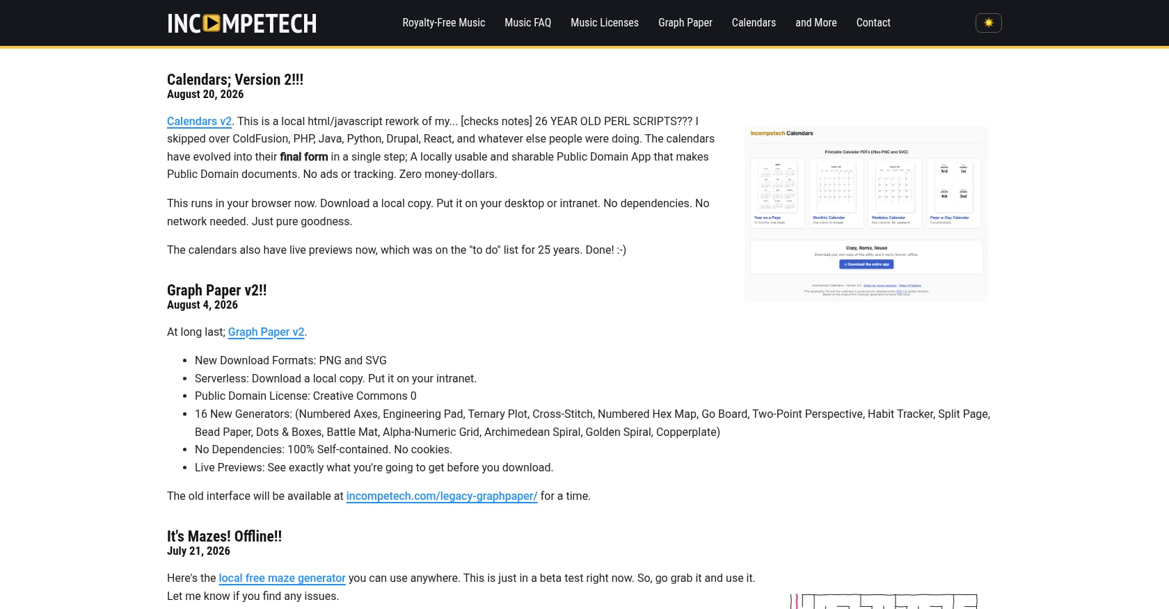 Incompetech / Creative Commons Libraries 截图