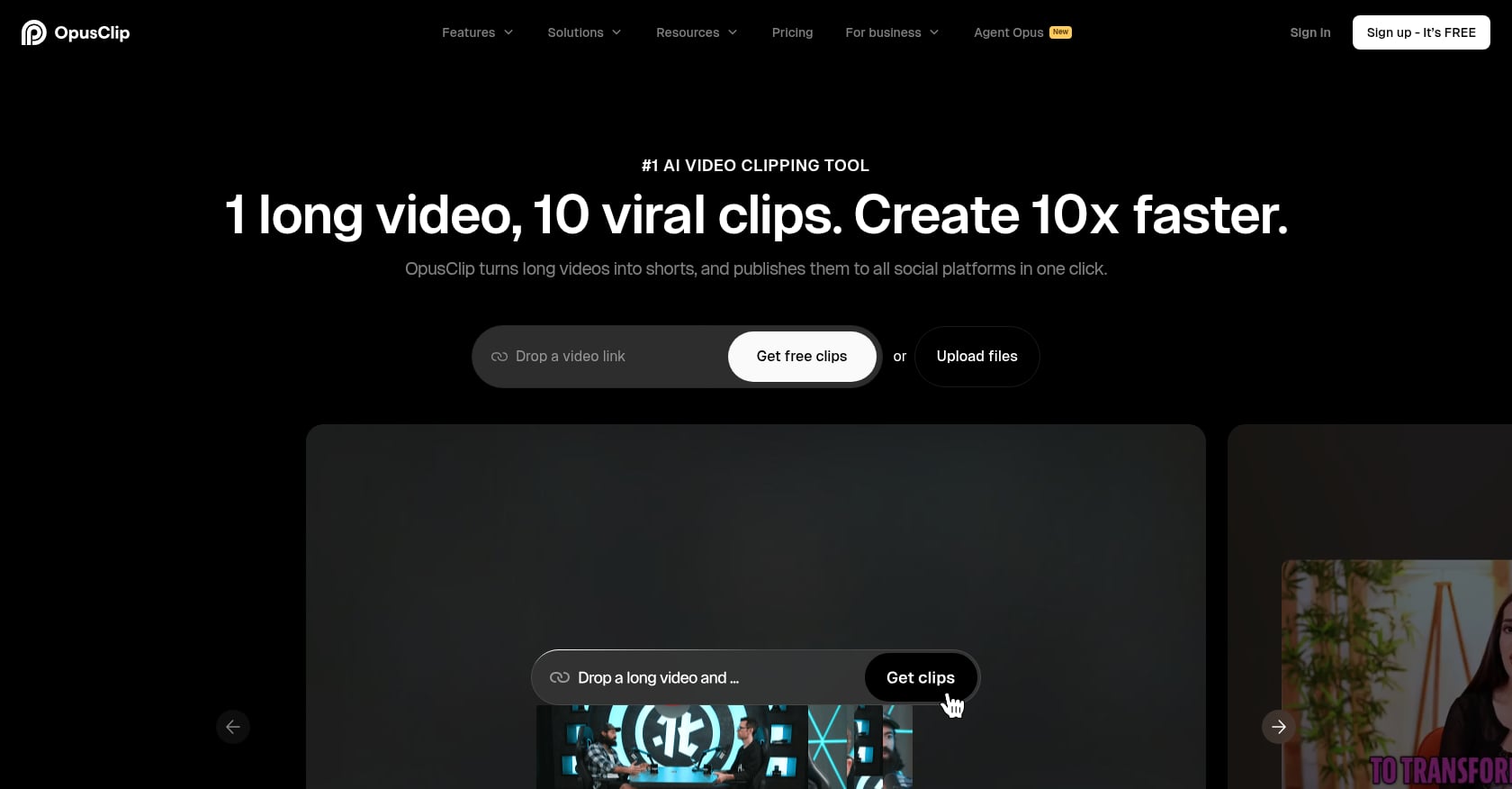 Opusclip Screenshot