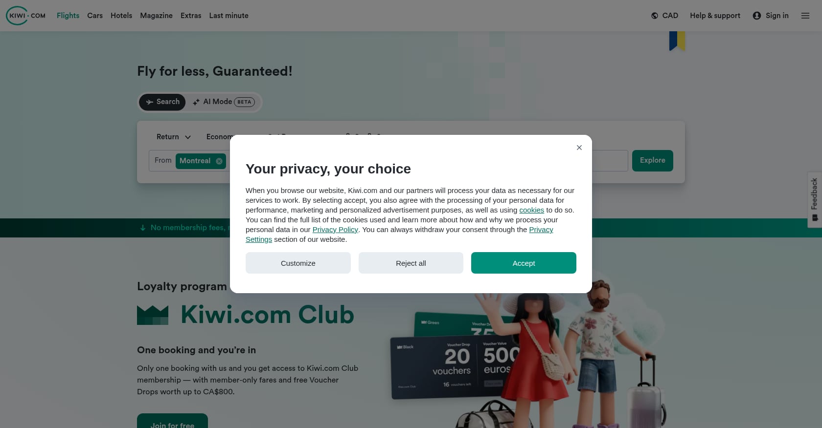 Explore Virtual Interlining on Kiwi.com Screenshot