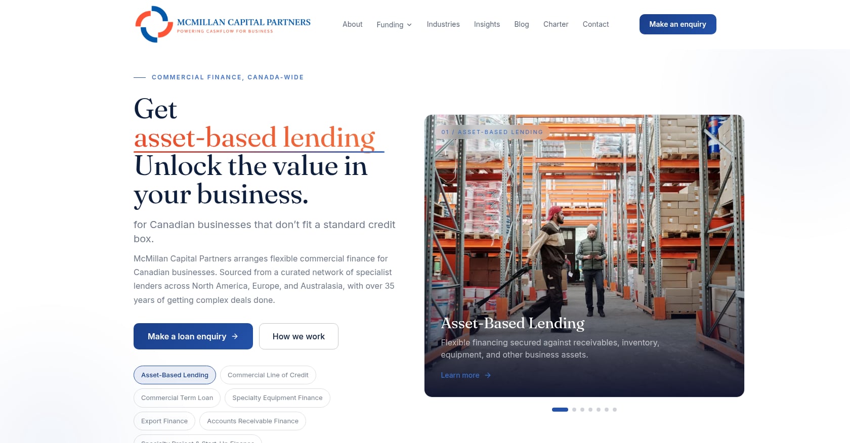 Merchant Cash Advance (MCA) Screenshot